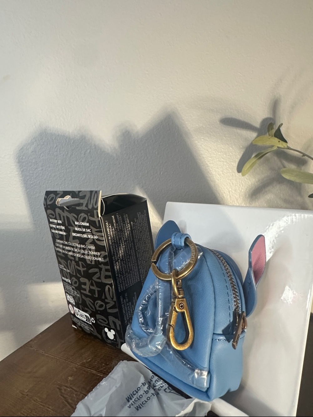 Loungefly Micro Mini Disney Stitch Backpack charm - Blue with Teal & Pink - Picture 5 of 5